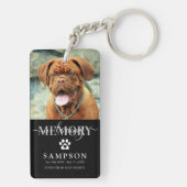 Elegantes Love Memory Pet Loss Foto Schlüsselanhänger (Rückseite)