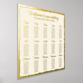 Elegantes Luxe Gold Edge Ecru Foil Seating Chart Foliendrucke (Ablage )