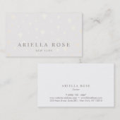 Elegantes Luxe Gold Stars Muster Visitenkarte (Vorne/Hinten)