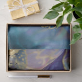 Elegantes luxuriöses Dekor aus Lila und goldenen B Seidenpapier (Geschenk)