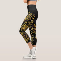 Elegantes Luxuriöses Gold Mandala auf Black Capri