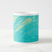 Elegantes luxuriöses, goldblaues Marmordesign Jumbo-Tasse (Vorderseite)