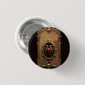 Elegantes luxuriöses Herzemblem. Button (Vorne & Hinten)