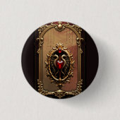 Elegantes luxuriöses Herzemblem. Button (Vorderseite)