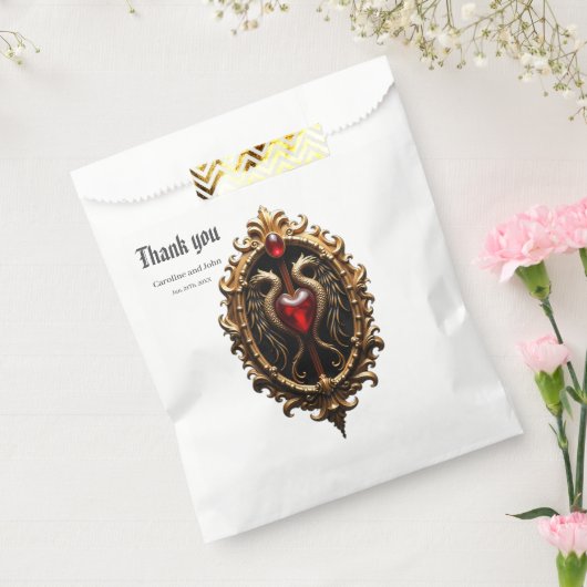 Elegantes luxuriöses Herzemblem Geschenktütchen (Versiegelt)