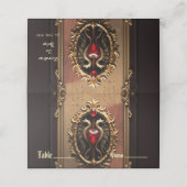 Elegantes luxuriöses Herzemblem. Platzkarte (Außenseite Aufgefaltet)