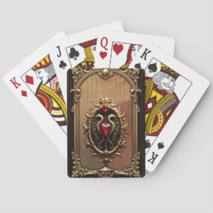 Elegantes luxuriöses Herzemblem. Spielkarten