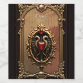 Elegantes luxuriöses Herzemblem. Weinetikett (Einzelnes Label)