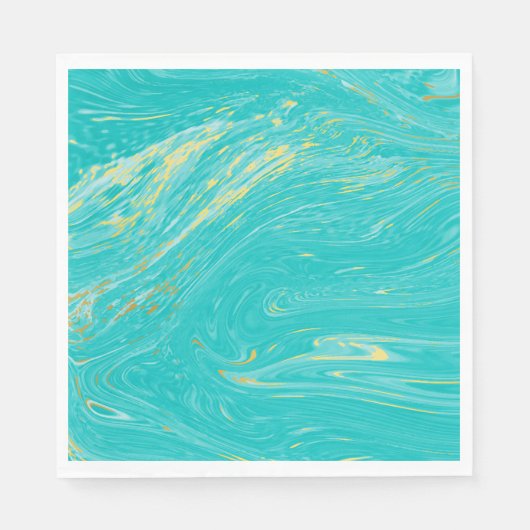 Elegantes luxuriöses Royal Marble Gold Blue Design Serviette (Vorderseite)