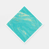 Elegantes luxuriöses Royal Marble Gold Blue Design Serviette (Ecke)