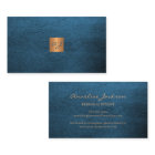 Elegantes Luxus-Blau-Kupfer-Monogramm