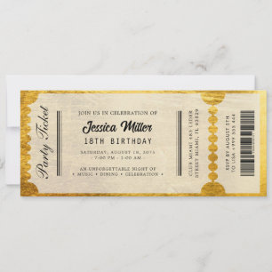 Elegantes Luxus-Event-Ticket Einladung