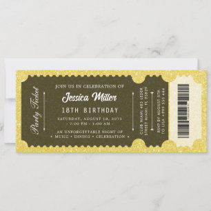 Elegantes Luxus-Event-Ticket Einladung