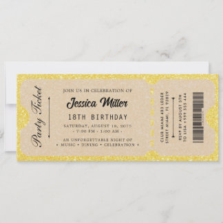 Elegantes Luxus-Event-Ticket Einladung