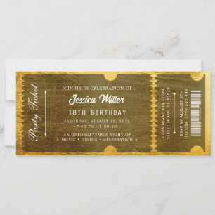 Elegantes Luxus-Event-Ticket Einladung