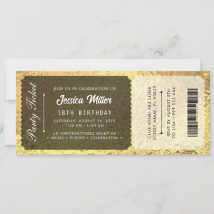 Elegantes Luxus-Event-Ticket Einladung