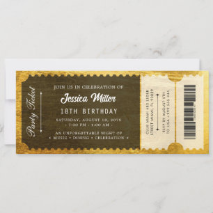 Elegantes Luxus-Event-Ticket Einladung