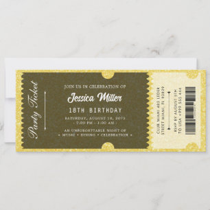 Elegantes Luxus-Event-Ticket Einladung