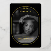 Elegantes Luxus Foto Abschluss Ankündigung (Vorderseite)