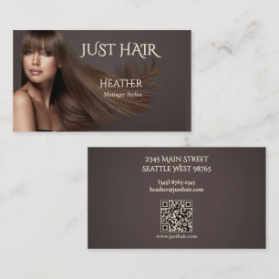 Elegantes Luxus-Frisörsalon-Foto Visitenkarte