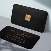 Elegantes Luxus-Gold aus schwarzem Kupfer Visitenkarte