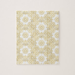 Elegantes Luxus-Gold-Blumen-Mandala-Muster Puzzle