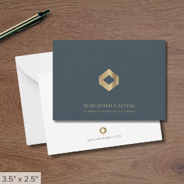 Elegantes Luxus Gold Logo Mitteilungskarte