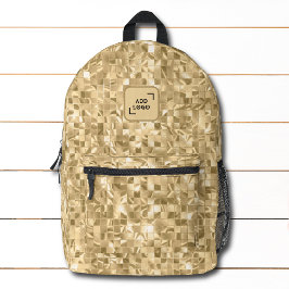Elegantes Luxus-Gold-Muster Logo Corporate Bedruckter Rucksack