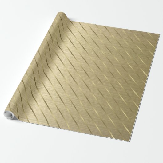 Elegantes Luxus-Gold-Stripteppich Geschenkpapier (Ungerollt)