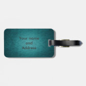 Elegantes Luxus-Leder-Look Pferd Monogramm Gepäckanhänger (Rückseite horizontal)