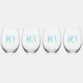 Elegantes Luxus Retreat Corporate Logo Weinglas Ohne Stiel (Vorderseite)