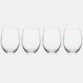 Elegantes Luxus Retreat Corporate Logo Weinglas Ohne Stiel (Links)