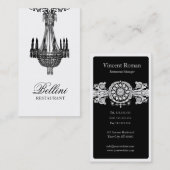 Elegantes Luxus Schwarz-Weiß-Design Visitenkarte (Vorne/Hinten)