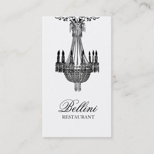 Elegantes Luxus Schwarz-Weiß-Design Visitenkarte (Vorderseite)