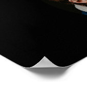 Elegantes Luxus-Schwarz-weiß Monogram-Foto Hochzei Poster (Ecke)