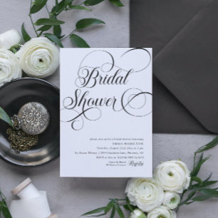 Elegantes Luxus Script Minimalistisches Brautparty Einladung