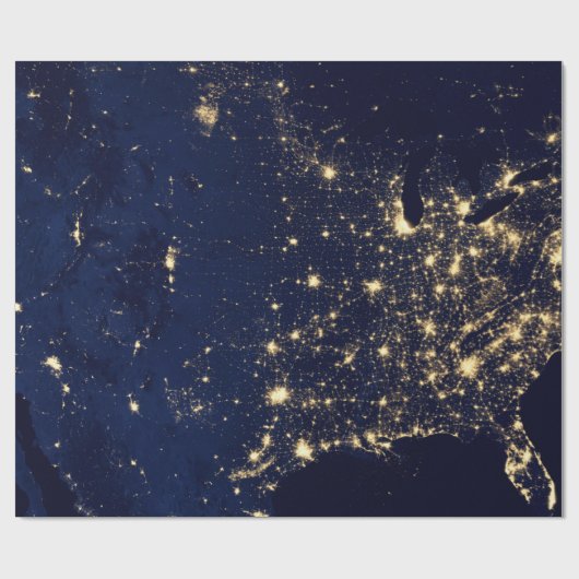 Elegantes Luxusgold & Blau Geschenkpapier (Flach)