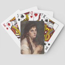 Elegantes Mädchen mit geklappten Händen (Vintage K