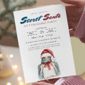 Elegantes Mädchen mit Kopftuch Geheimnis Santa Par Einladung