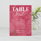 Elegantes Magenta Blumentisch Seekarte (Stehend Vorderseite)