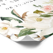 Elegantes Magnolia Baby Dusche Begrüßungszeichen Poster (Ecke)