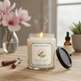 Elegantes Magnolia Bliss Bienenwachs Candle Busine Quadratischer Aufkleber