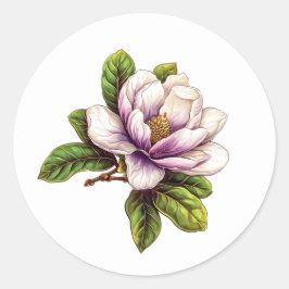 Elegantes Magnolia Blume Sticker Set