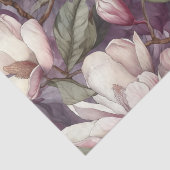 Elegantes Magnolia Blumenrosa auf Lila Seidenpapier (Detail)
