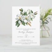 Elegantes Magnolia-Brautparty Einladung (Stehend Vorderseite)