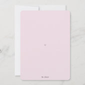 Elegantes Magnolia Lila Brautparty Einladung (Rückseite)