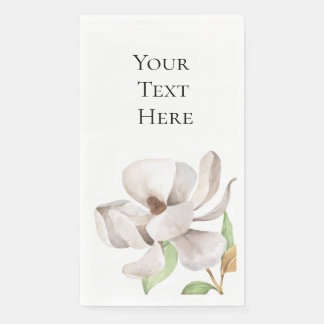 Elegantes Magnolia Watercolor Papier Handtuch Serviette