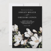 Elegantes Magnolia Wedding Invitation Foto Einladung (Vorderseite)