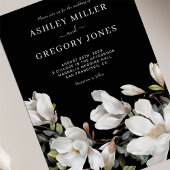 Elegantes Magnolia Wedding Invitation Foto Einladung