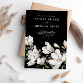 Elegantes Magnolia Wedding Invitation Foto Einladung